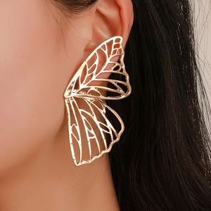 Gold Butterfly Wing Earrings
